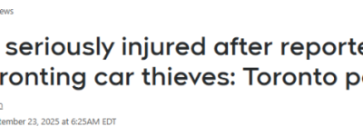 牛! 多伦多偷车贼”滑铁卢”: 屋主一家奋力抵抗! 成功逼退贼人!