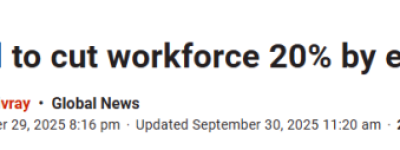 哀嚎! 加拿大老牌石油公司宣布裁员20%! 几乎全在这个城市!