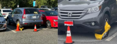 停车场锁车新规：不贴罚单不拖车，人走1分钟立刻锁轮胎！