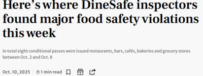 官方曝光! 士嘉堡华人区超市、多家中餐馆被查出”重大违规”