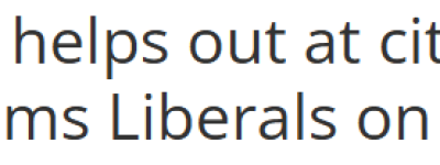 博励治在感恩节去食品银行”作秀”: 通胀这么高, 都怪自由党!