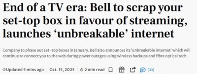 一个时代结束！加拿大贝尔宣布淘汰电视机顶盒，以后全靠App