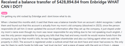 $43万Enbridge账单从天而降! 母亲不会英文, 大学生小哥求助!