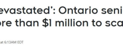 每天都有人中招！安省七旬夫妇因一个电脑弹窗，100万积蓄没了！