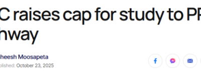 加拿大”留学转PR”试点项目大增700个名额, 家人也能同步拿身份