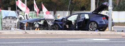 周六凌晨宾顿两车相撞致一人当场死亡，现场惨不忍睹