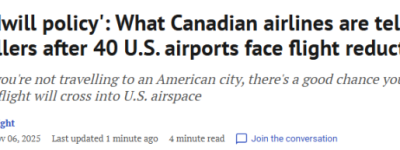明天起，全美40个机场大砍10%航班! 波及加拿大旅客