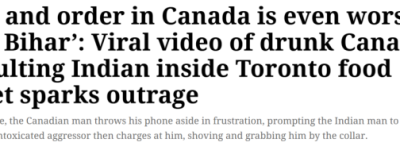 “治安比印度还糟”! 多伦多印度小哥麦当劳遭白人男子锁喉殴打