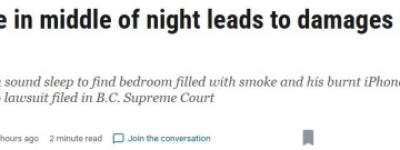 iPhone手机半夜自燃致严重烧伤，加拿大男子怒告苹果索赔