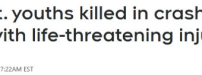 安省4名高中生车祸惨剧，车翻数次起火！三人当场丧生！