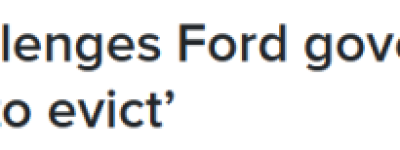 多伦多正式反对福特”租房法”: 恐引爆全城驱逐潮! 誓必保护租客!