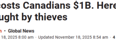 加拿大人一年损失$10亿! 这10款热销车型最”招贼”