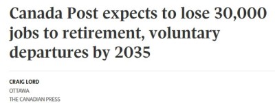 亏空10亿、烧光贷款，加拿大邮政宣布缩减员工3万人