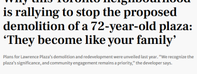 心碎! 多伦多72年历史商场面临拆除! 居民、商户集体抗议