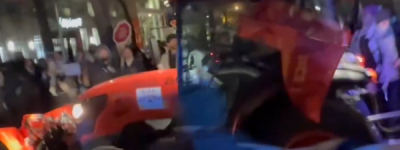 多伦多哗然 铲雪车冲进加国支持巴勒斯坦的抗议人群