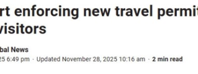 加拿大人赴英国将不再”说走就走”：明年起必须先办eTA！