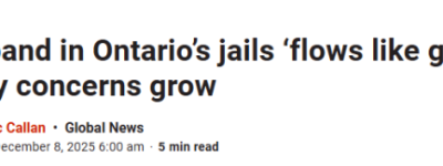 堪比美剧! 安省监狱爆满, 违禁品、毒品源源不断! 狱警屡遭袭击!