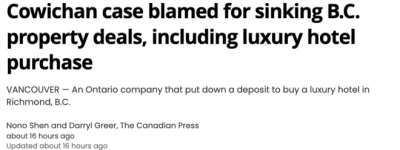 大温豪华酒店因原住民事件被迫降卖！$1亿项目被银行拒贷！