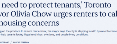 房东乱涨租、逼你搬走? 邹至蕙教多伦多租客这样举报, 市政府必查