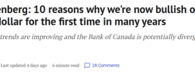 专家预测反转在即：10个理由，看好加元未来走势！