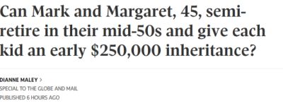 月入2.7万+2套房! 加拿大中产夫妇55岁有望财务自由 给2孩各25万