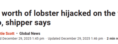 继10万枚鸡蛋一夜消失后, $40万龙虾在送往Costco途中也被劫走!