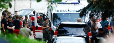 乌克兰基辅法院发生爆炸事件 刑事犯出庭投爆裂物