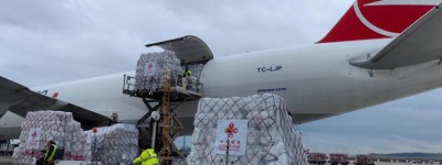 中國政府援助土耳其救災物資抵達伊斯坦布爾機場