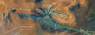 “火星快车”探测器运行20年，欧洲航天局公布火星新图像