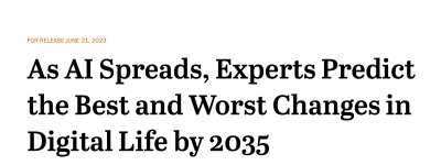 现实正受到围攻？305位专家预测2035年数字生活，超三成人悲观