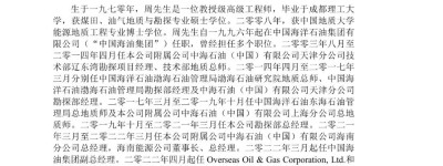 周心怀任中国海油总裁