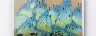 孩子笔下的《千里江山图》，用油画棒也出彩！