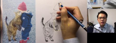 猫与baby速写写生技巧，非应试——何老师绘画基本功展示9