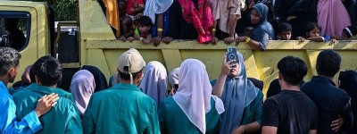 印尼大学生闯入罗兴亚人避难所 要求驱逐难民