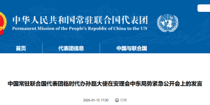 中方代表：伊朗是独立的主权国家，呼吁美方放下武力执念