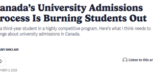 加拿大95分女学霸被拒: 大学录取早已不是拼成绩, 而是拼资源