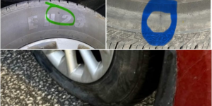 多伦多警方抓获一名“扎胎党”，车主被扎后开上高速路后失控险撞车