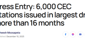 加拿大EE今天抽分”断崖式”暴跌! 6000人上岸创16个月最大规模