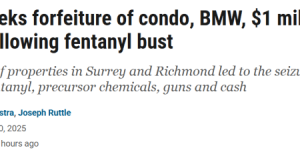 列治文华人家搜出芬太尼、枪！你家隔壁可能就是制毒工厂！