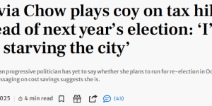 “多伦多人绝不会挨饿”! 邹至蕙承诺”收手”: 2026年地税不再猛涨