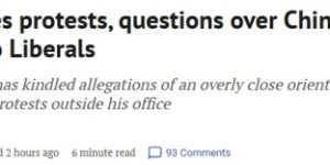 转投自由党后陷”亲北京”争议！马荣铮遭万锦选民抗议、请愿围堵