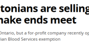 惊爆! 多伦多母亲”卖血”给儿子买圣诞礼物: 把它当工作, 时薪$25!