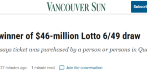 卑诗省民喜中4600万大奖 8000万头奖43个百万大奖来袭