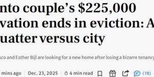 多伦多情侣$22万装修市府房子白住3年，最终被认定”非法占屋”