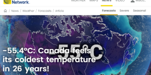 -55.4℃! 加拿大遭遇极地涡旋+超长寒潮: 打破1999年来最冷记录!
