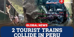 秘鲁两列观光火车迎头相撞现场惨烈！七名加拿大游客受伤