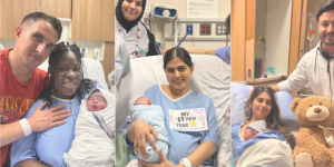 多伦多地区医院喜迎2026年的新年“零点宝宝”，三人都来自宾顿