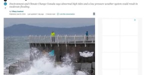 警报! BC省南海岸发布沿海洪水预警, 强风+暴雨三重夹击!