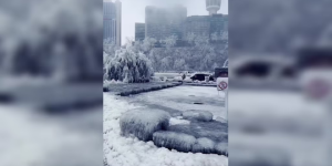 尼亞加拉大瀑布冬日仙境被徹底”冰封”