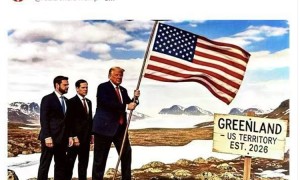 美國總統特朗普發布圖片 「地圖開疆」連劃三地